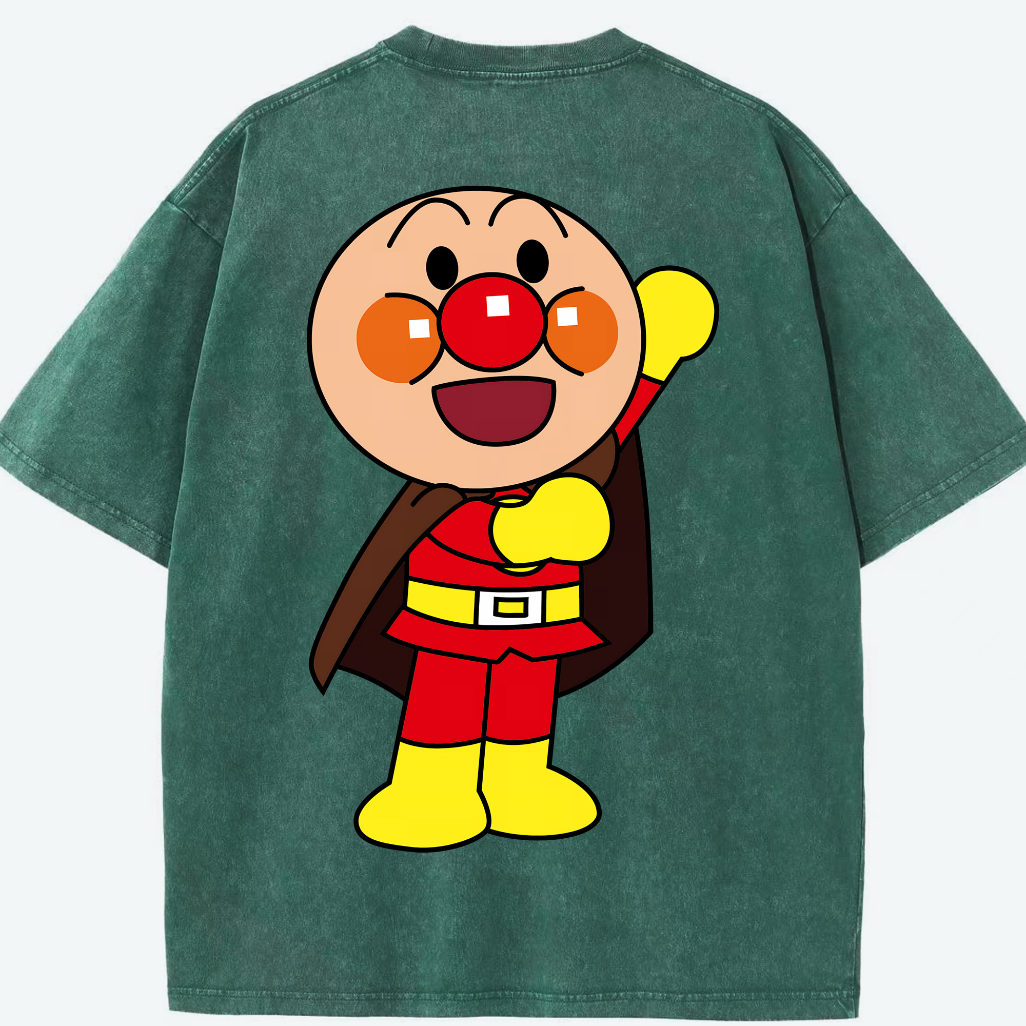 （画像用） アンパンマン Anpanman 綿100% ヴィンテージ風 半袖Tシャツ（背面プリント）